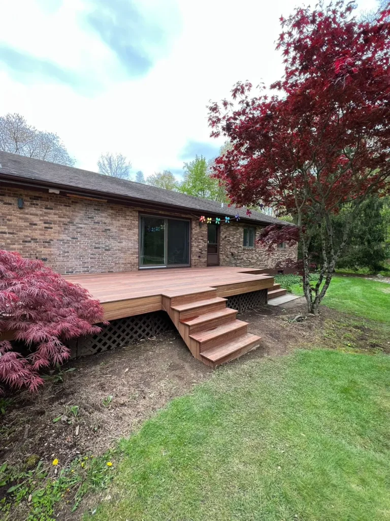 Luxury Cumaru deck Deck remodeling Deck construction Back yard upgrade Vinyl deck Vinyl decking Composite decking deck builder near me deck contractors near me PT deck with wire rails