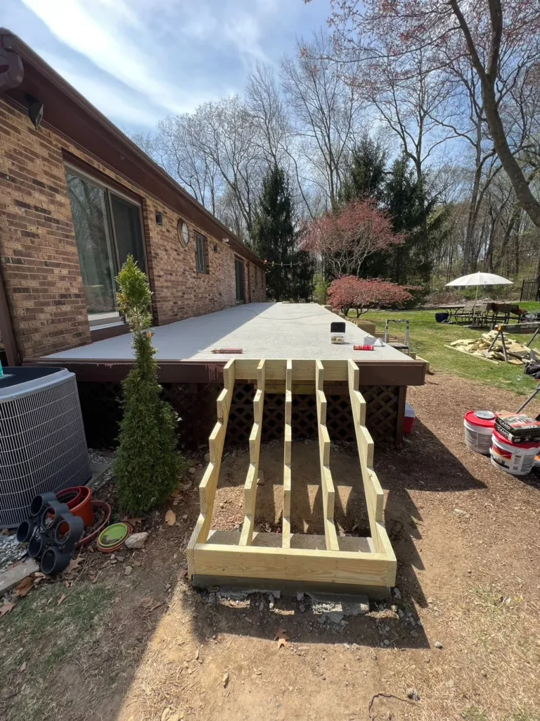 Luxury Cumaru deck Deck remodeling Deck construction Back yard upgrade Vinyl deck Vinyl decking Composite decking deck builder near me deck contractors near me PT deck with wire rails