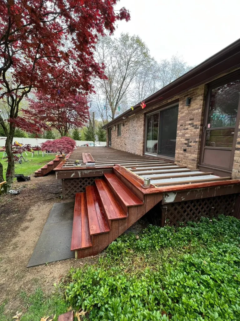 Luxury Cumaru deck Deck remodeling Deck construction Back yard upgrade Vinyl deck Vinyl decking Composite decking deck builder near me deck contractors near me PT deck with wire rails
