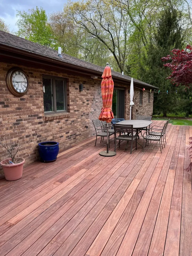 Luxury Cumaru deck Deck remodeling Deck construction Back yard upgrade Vinyl deck Vinyl decking Composite decking deck builder near me deck contractors near me PT deck with wire rails