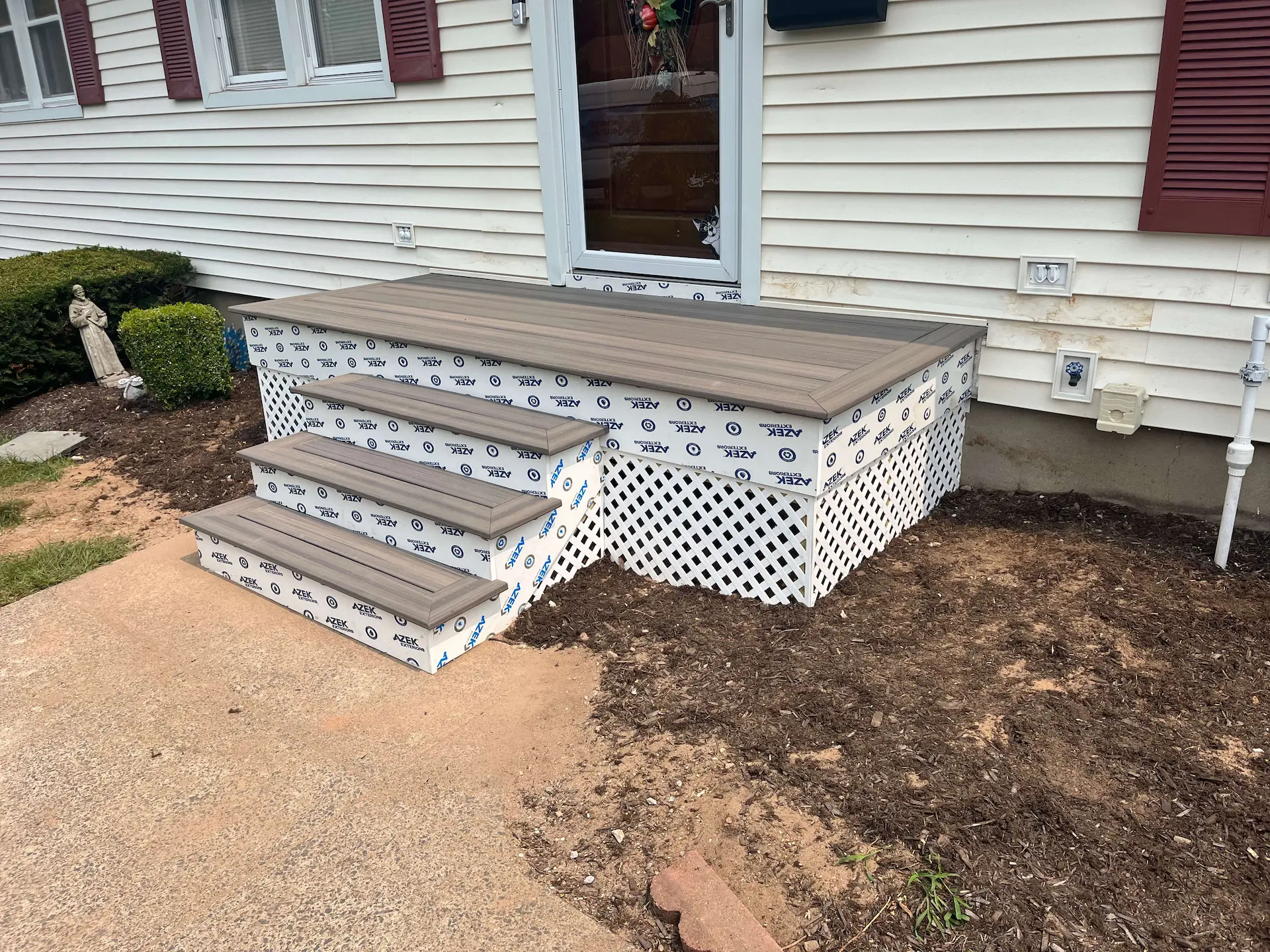 Low maintenance pool deck Deck remodeling Deck construction Back yard upgrade Vinyl deck Vinyl decking Composite decking deck builder near me deck contractors near me Low maintenance deck
