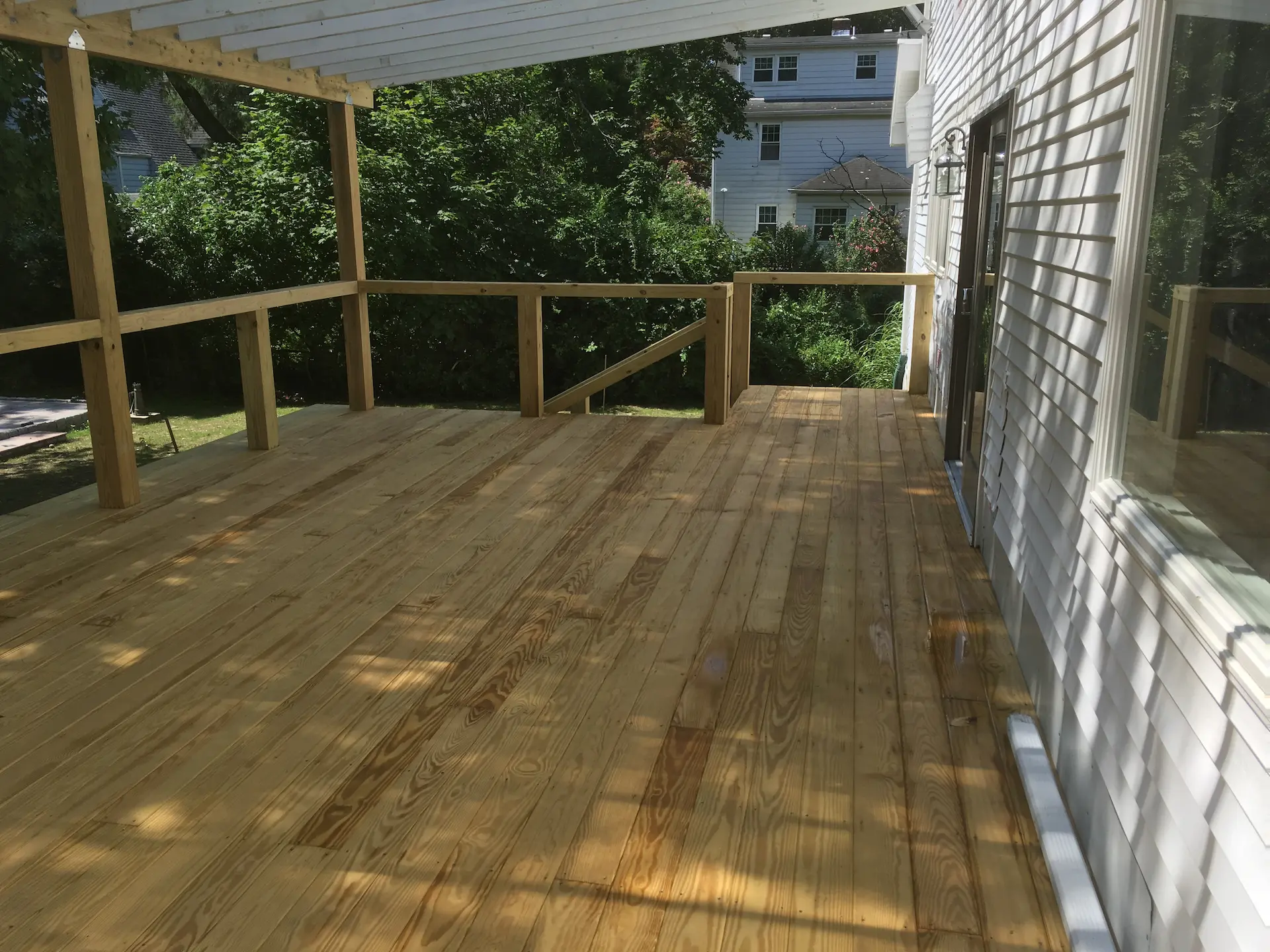 Deck remodeling Deck construction Back yard upgrade Vinyl deck Vinyl decking Composite decking deck builder near me deck contractors near me PT deck with wire rails