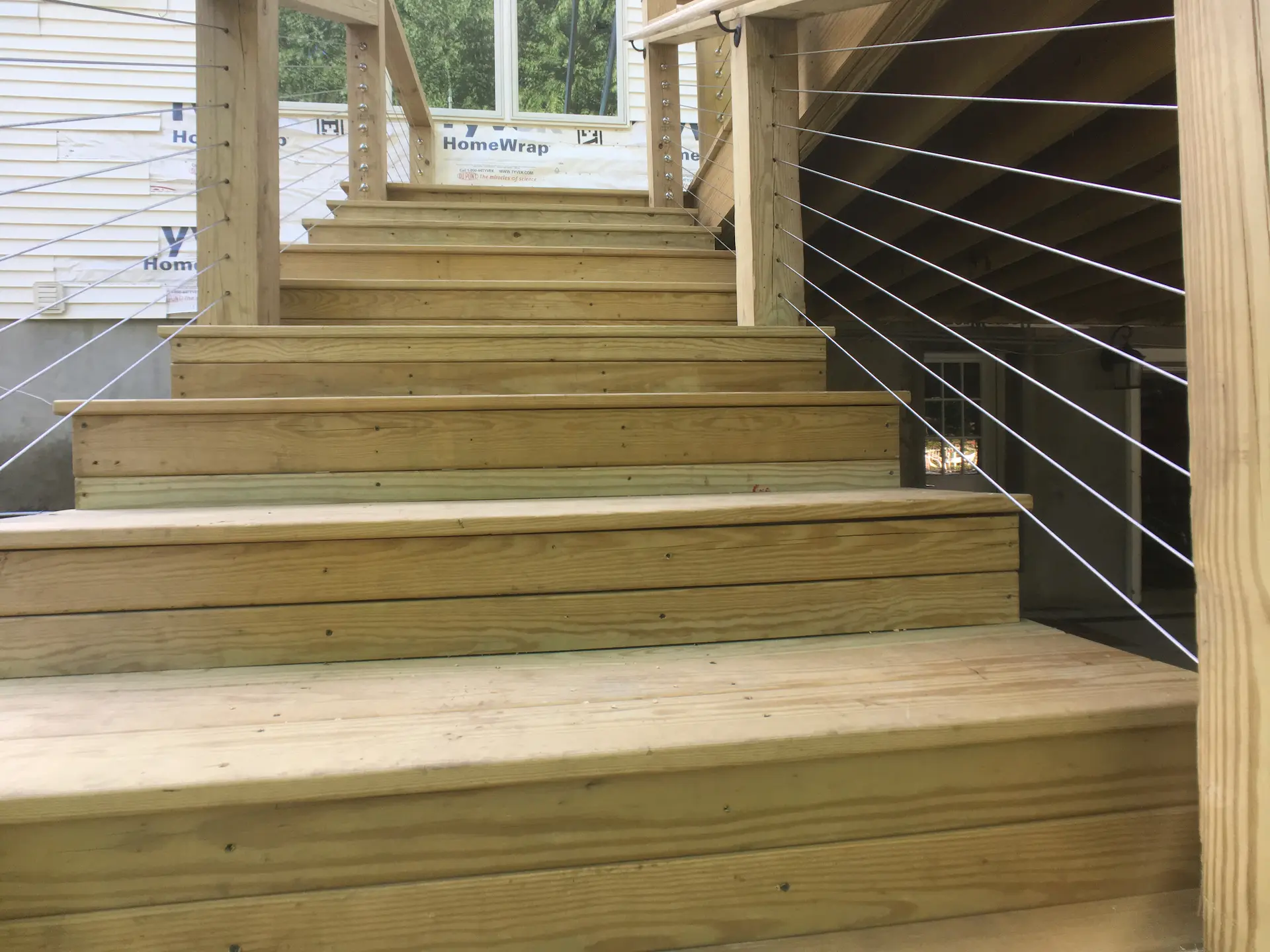 Deck remodeling Deck construction Back yard upgrade Vinyl deck Vinyl decking Composite decking deck builder near me deck contractors near me PT deck with wire rails