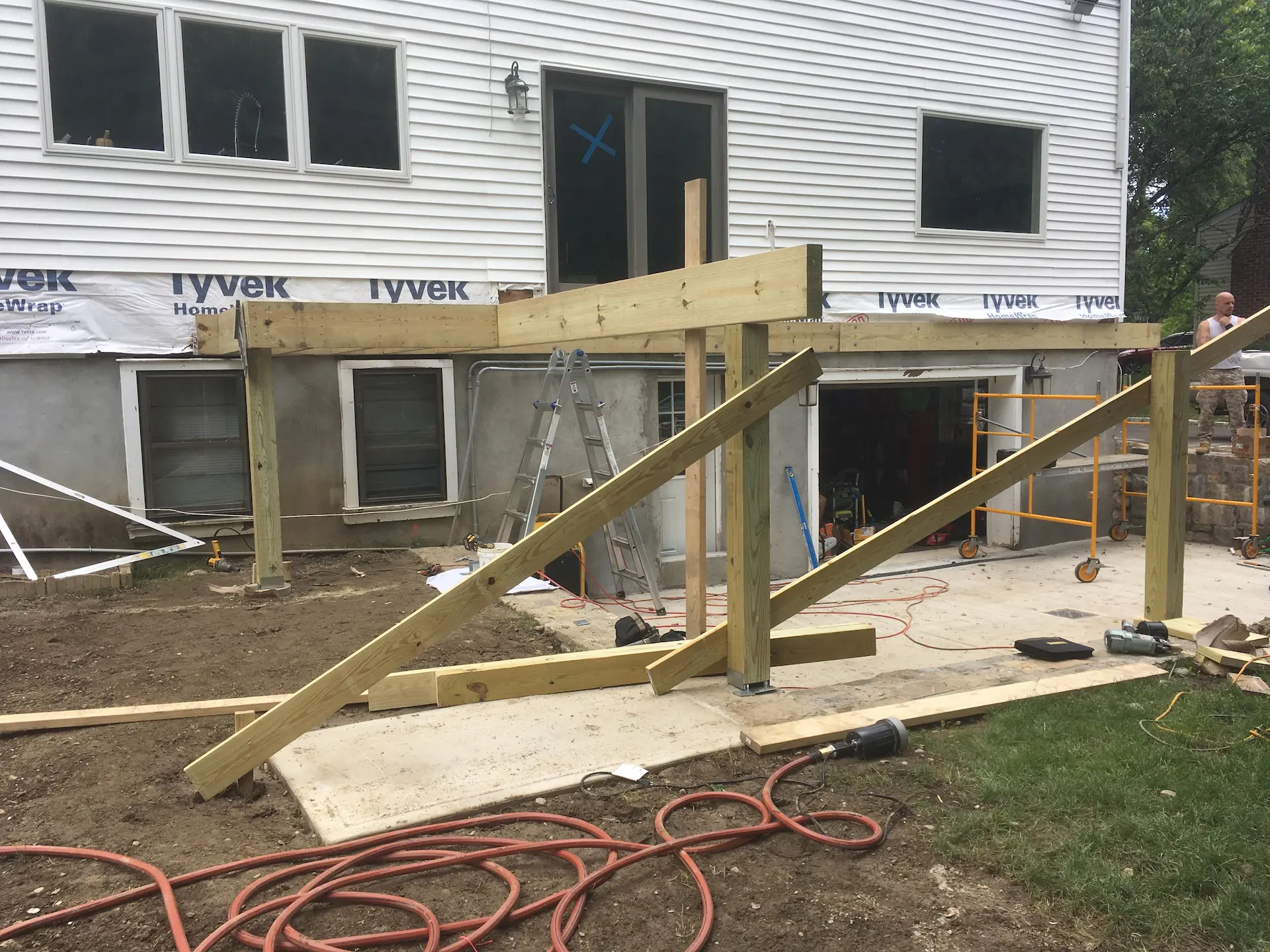 Deck remodeling Deck construction Back yard upgrade Vinyl deck Vinyl decking Composite decking deck builder near me deck contractors near me PT deck with wire rails