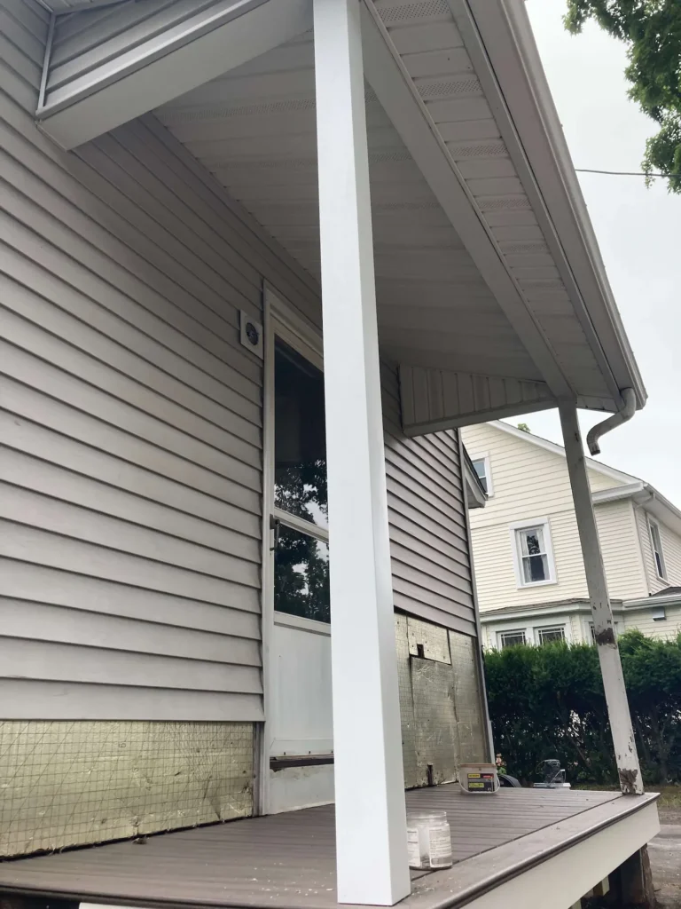 Deck remodeling Deck construction Back yard upgrade Vinyl deck Vinyl decking Composite decking deck builder near me deck contractors near me Trex porch with PVC skirting