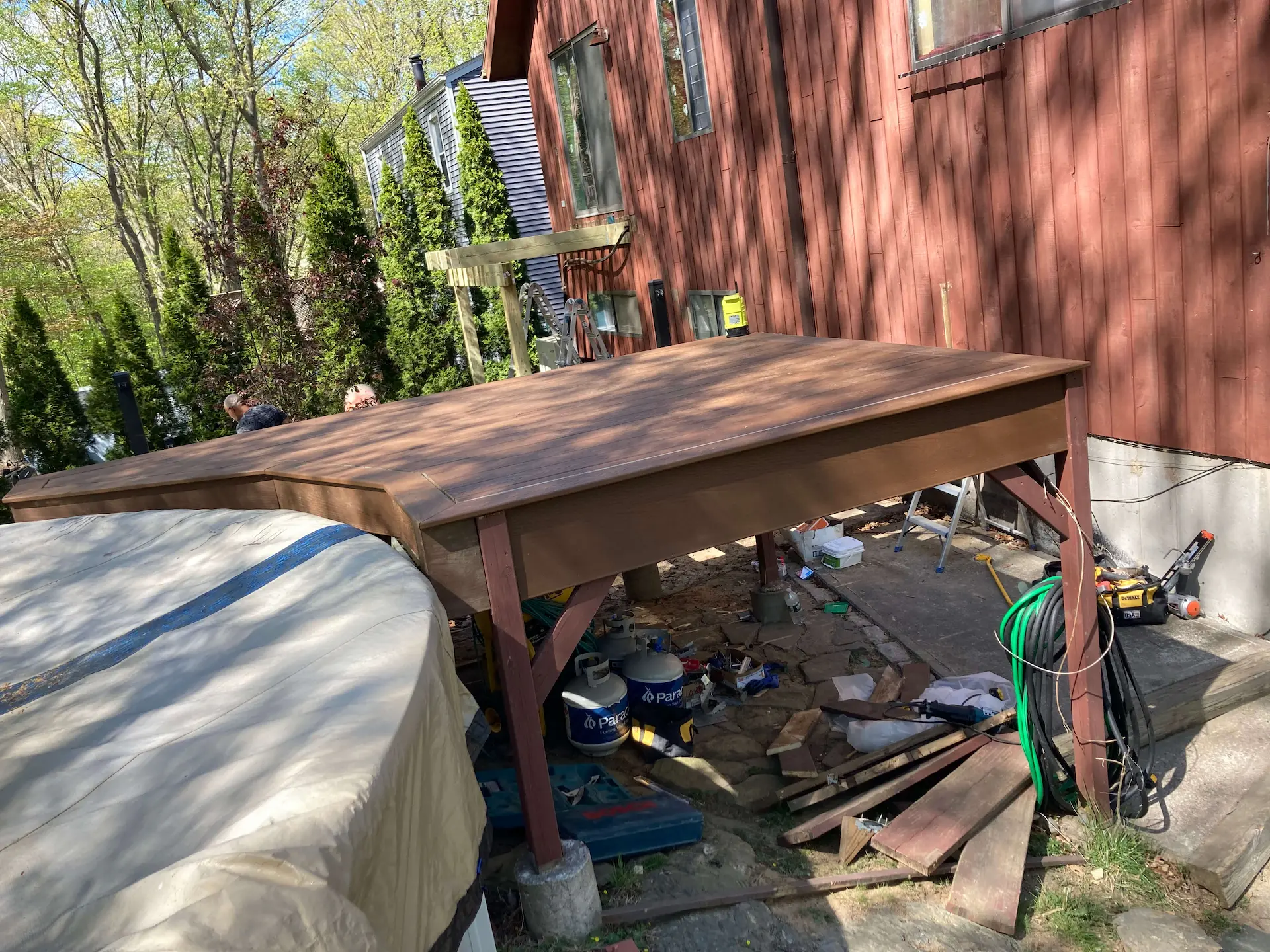 Trex deck aluminum railings Deck remodeling Deck construction Back yard upgrade Vinyl deck Vinyl decking Composite decking deck builder near me deck contractors near me Low maintenance deck