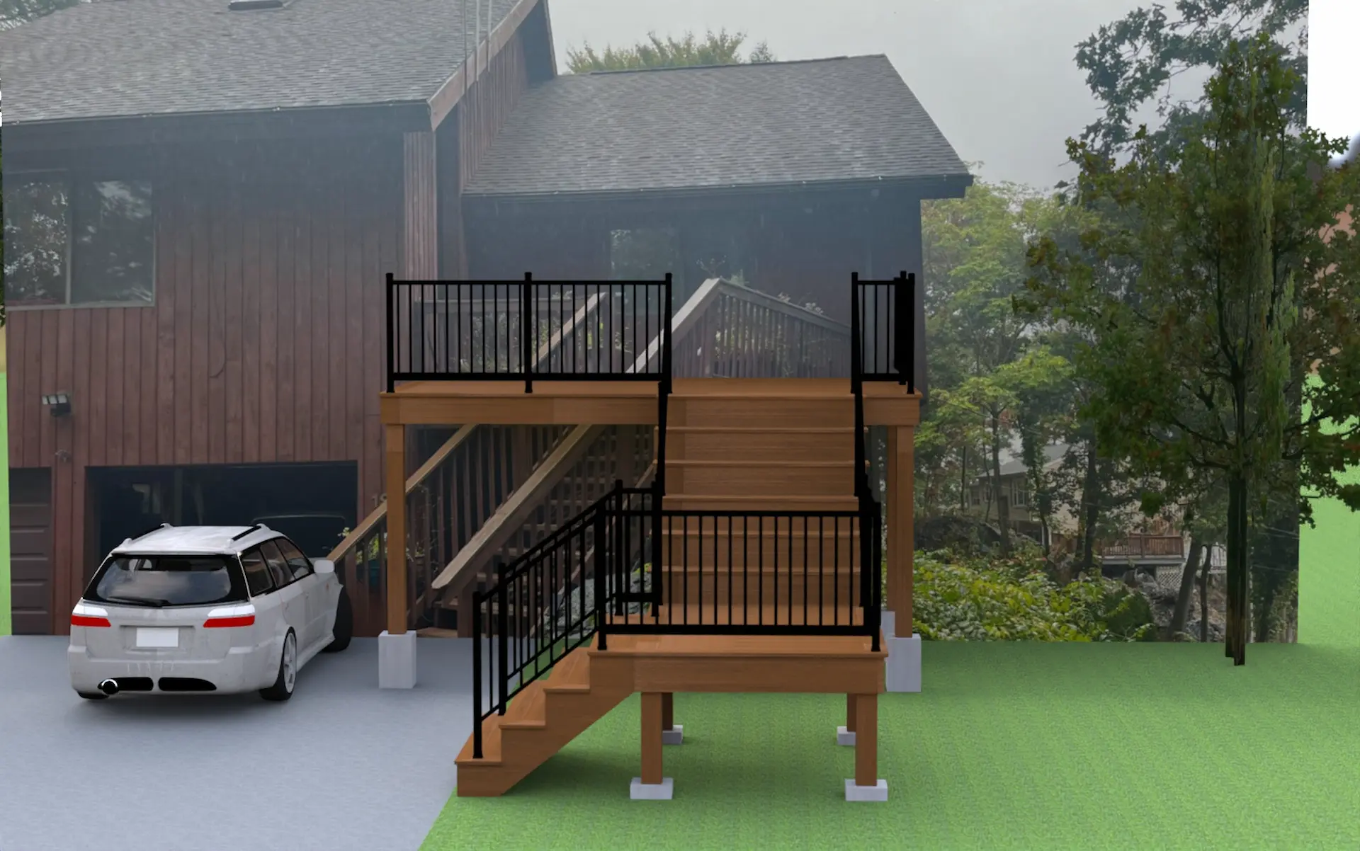 Roof top deck on pedestals Deck remodeling Deck construction Back yard upgrade Vinyl deck Vinyl decking Composite decking deck builder near me deck contractors near me Low maintenance deck