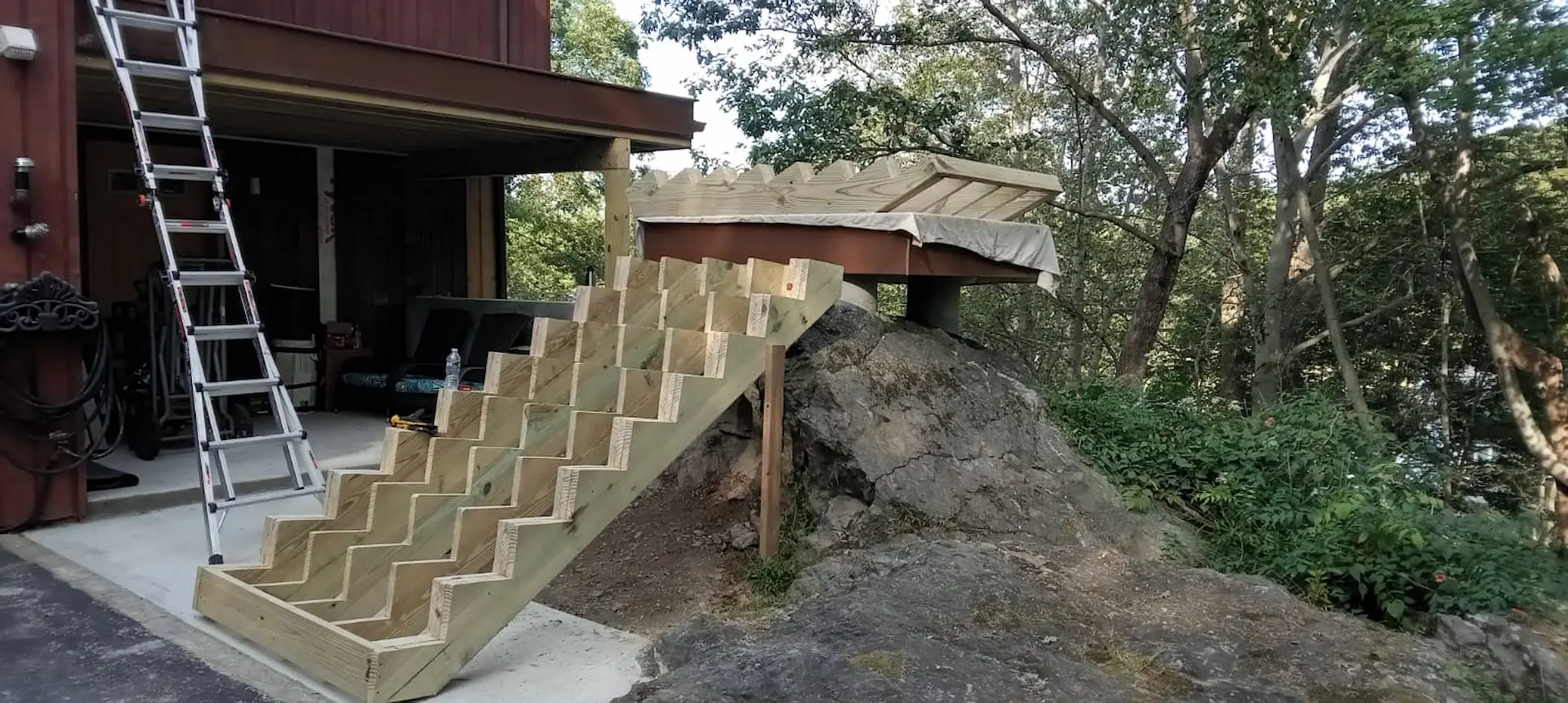 Roof top deck on pedestals Deck remodeling Deck construction Back yard upgrade Vinyl deck Vinyl decking Composite decking deck builder near me deck contractors near me Low maintenance deck
