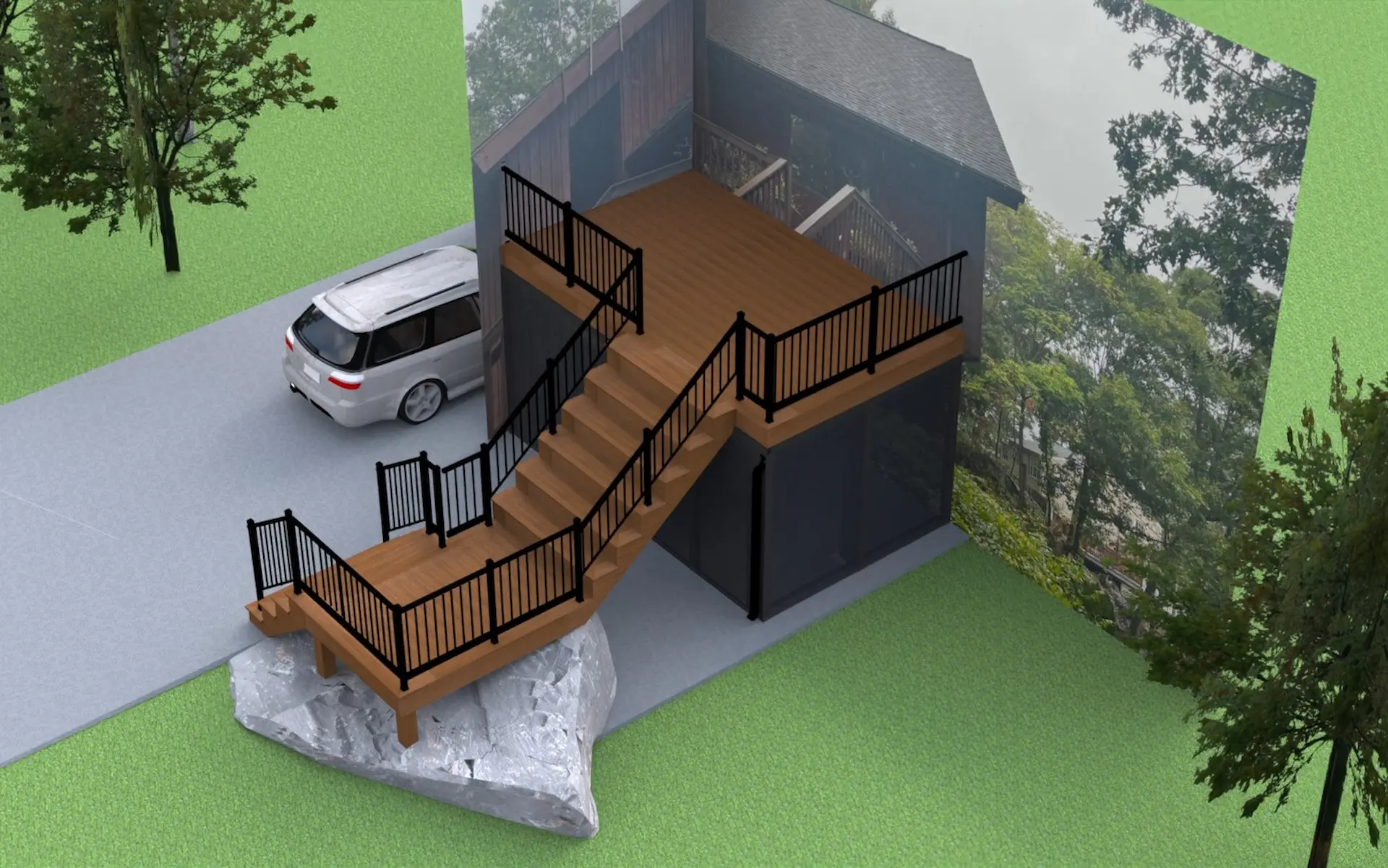 Roof top deck on pedestals Deck remodeling Deck construction Back yard upgrade Vinyl deck Vinyl decking Composite decking deck builder near me deck contractors near me Low maintenance deck