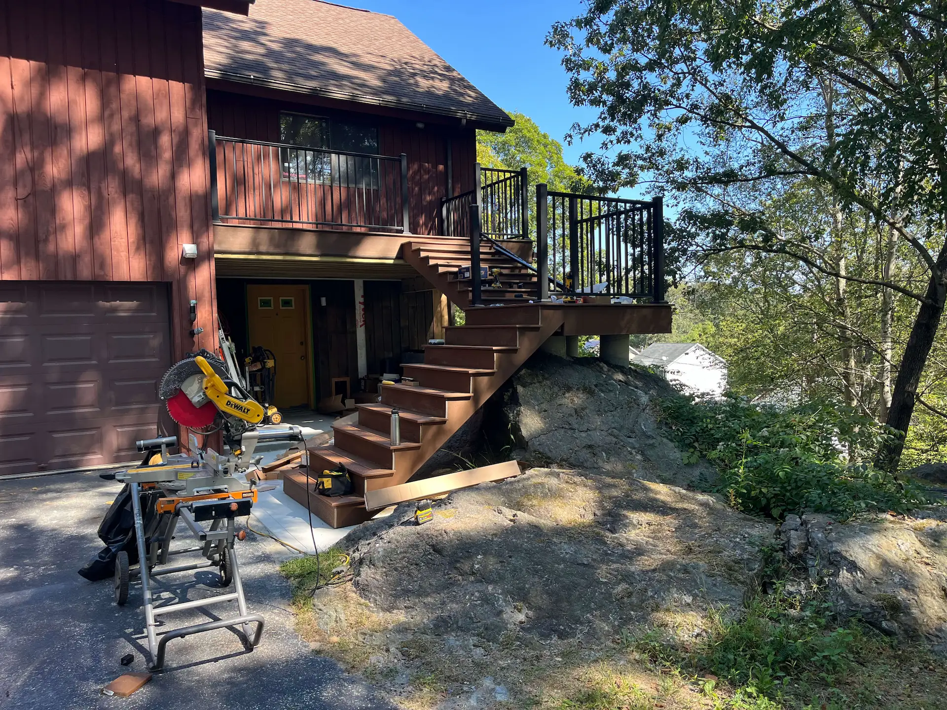 Roof top deck on pedestals Deck remodeling Deck construction Back yard upgrade Vinyl deck Vinyl decking Composite decking deck builder near me deck contractors near me Low maintenance deck