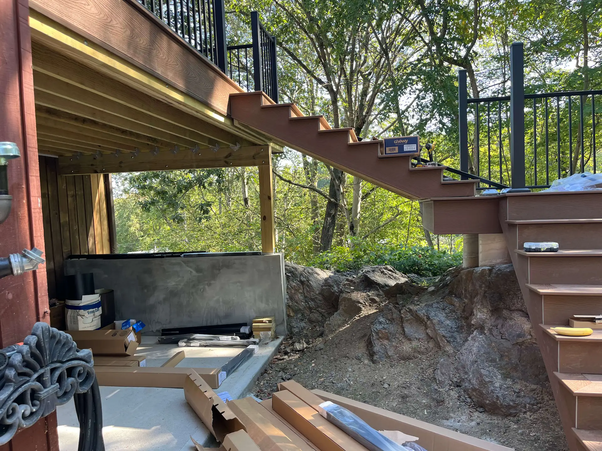 Roof top deck on pedestals Deck remodeling Deck construction Back yard upgrade Vinyl deck Vinyl decking Composite decking deck builder near me deck contractors near me Low maintenance deck