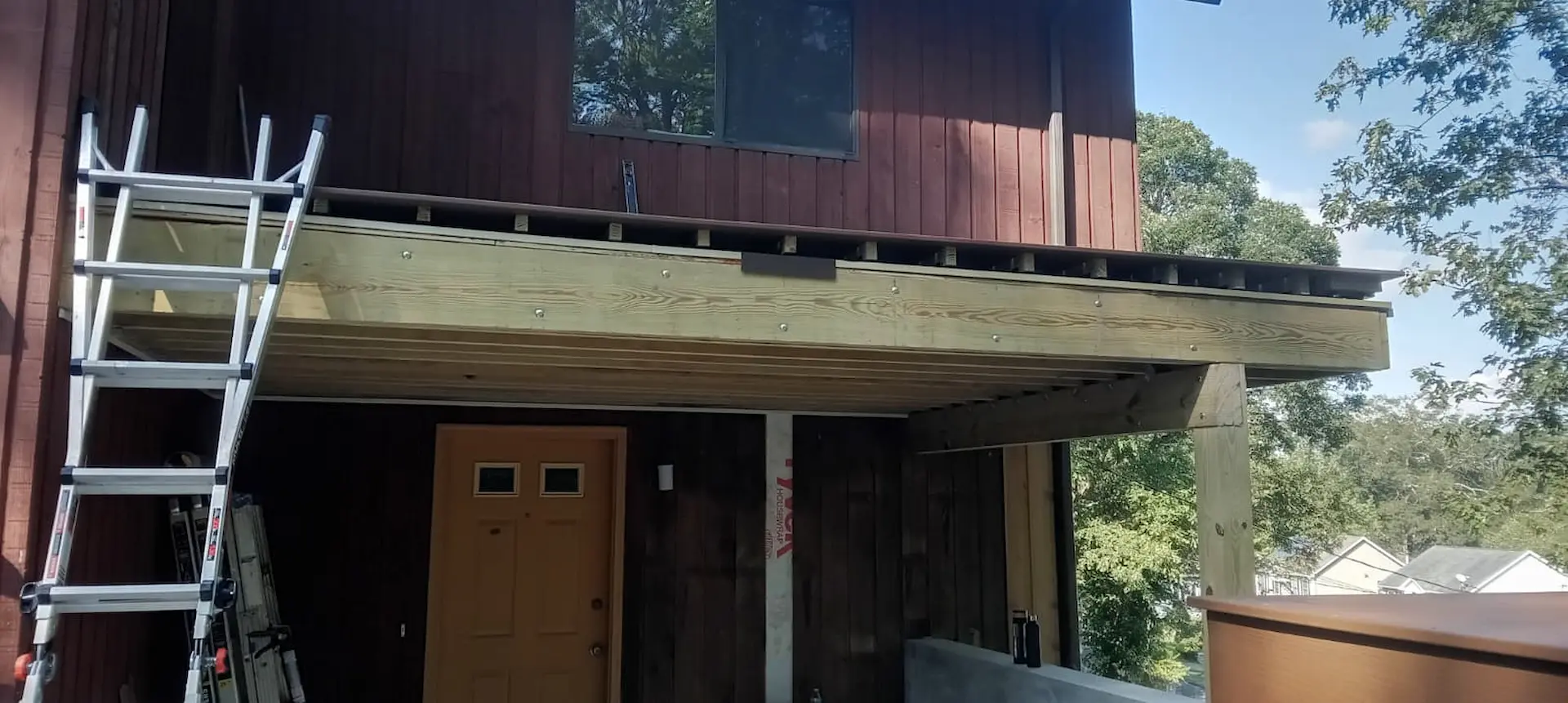 Roof top deck on pedestals Deck remodeling Deck construction Back yard upgrade Vinyl deck Vinyl decking Composite decking deck builder near me deck contractors near me Low maintenance deck