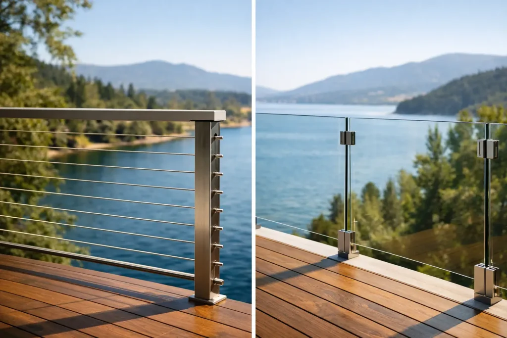 Cable Railing vs Glass: Which Fits Your Deck?