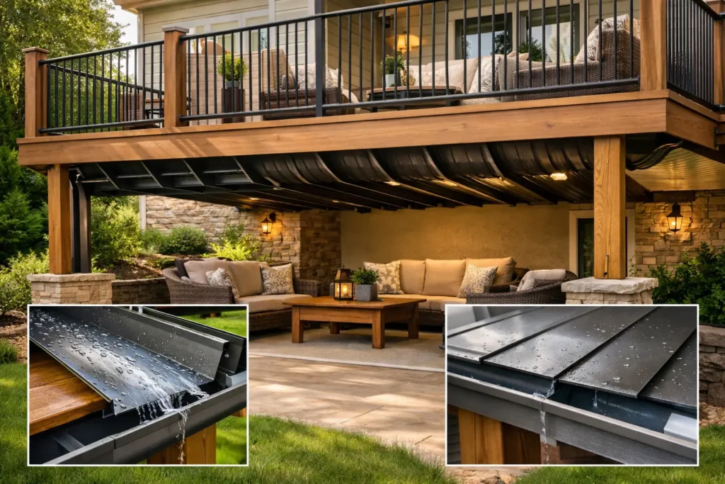 Deck Drainage System Options for Dry Space