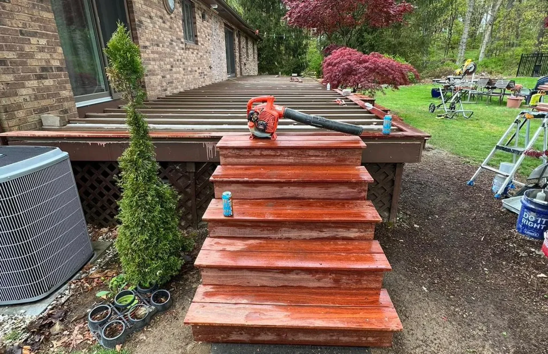 Luxury Cumaru deck Deck remodeling Deck construction Back yard upgrade Vinyl deck Vinyl decking Composite decking deck builder near me deck contractors near me PT deck with wire rails