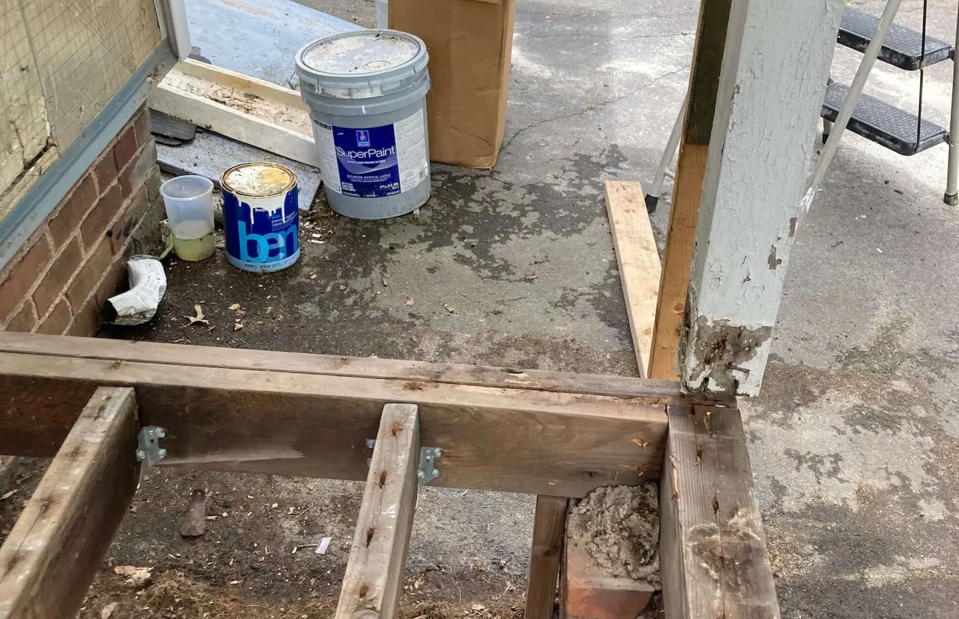 Deck remodeling Deck construction Back yard upgrade Vinyl deck Vinyl decking Composite decking deck builder near me deck contractors near me Trex porch with PVC skirting