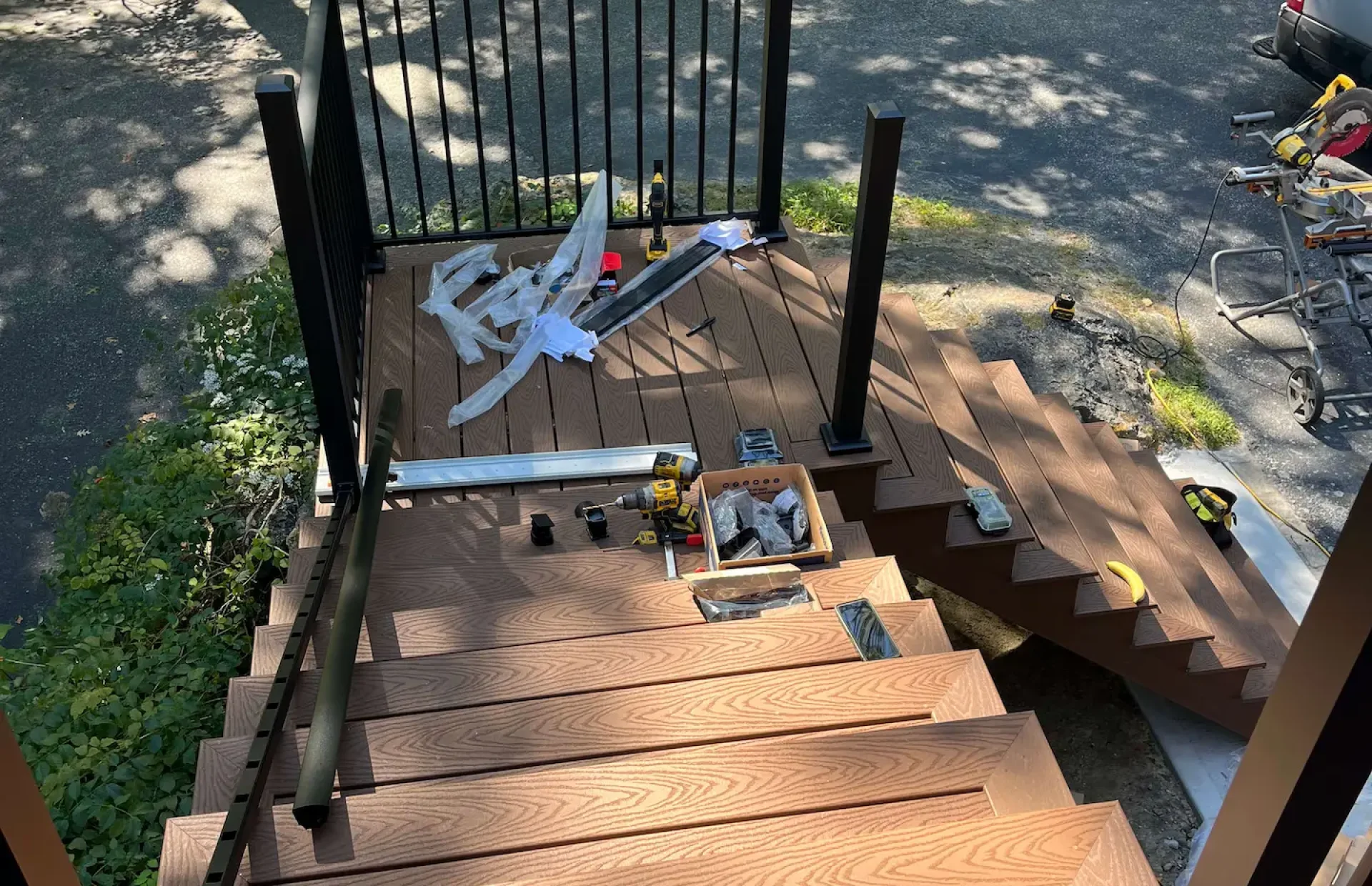 Roof top deck on pedestals Deck remodeling Deck construction Back yard upgrade Vinyl deck Vinyl decking Composite decking deck builder near me deck contractors near me Low maintenance deck
